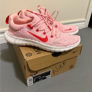 Nike Pink and Red Sneakers